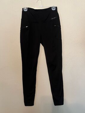 Eddie Bauer Black High Rise Lined Leggings with Zip Pockets